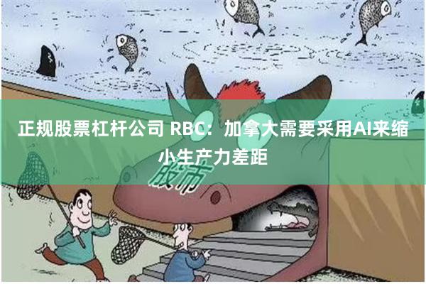 正规股票杠杆公司 RBC：加拿大需要采用AI来缩小生产力差距