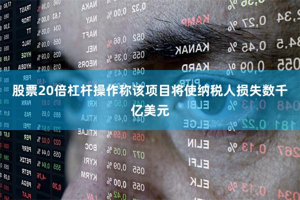 股票20倍杠杆操作称该项目将使纳税人损失数千亿美元