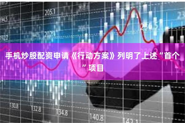 手机炒股配资申请《行动方案》列明了上述“首个”项目